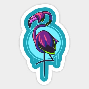 Emo Flamingo Sticker